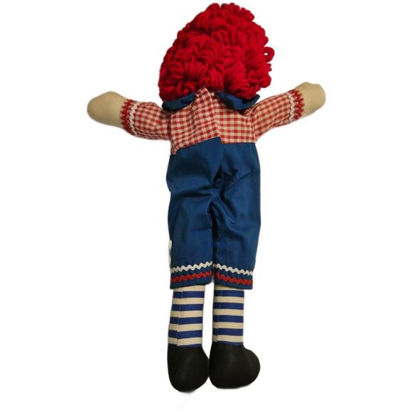 Raggedy Ann Andy, 16" Plush Stuffed Animal Doll Handmade Crafted Toy Vintage - Picture 4 of 10